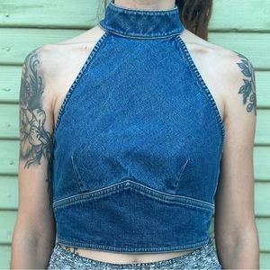 Denim Halter Top